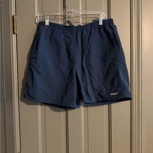 Patagonia Navy Blue Shells Elastic Waist Shorts